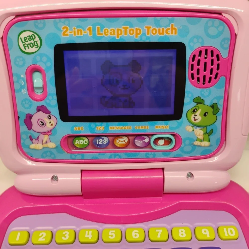 LeapFrog Pink 2 In 1 LeapTop Touch Laptop Computer Kids Interactive Educational